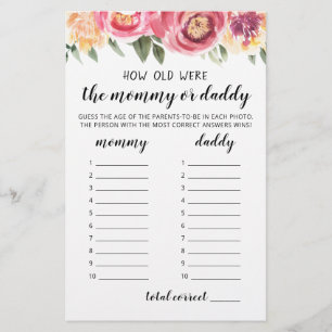 Quel âge avaient-ils à jouer Baby shower partie