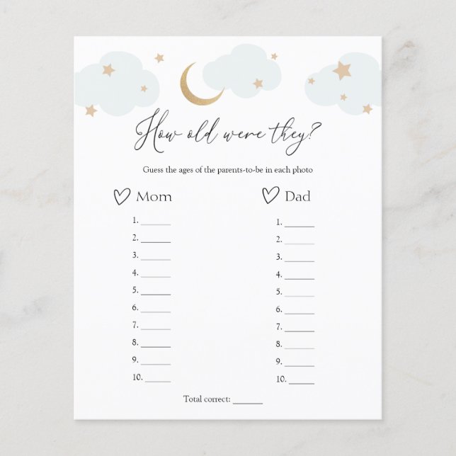 Quel âge avaient-ils au-dessus de la lune Baby sho (Devant)