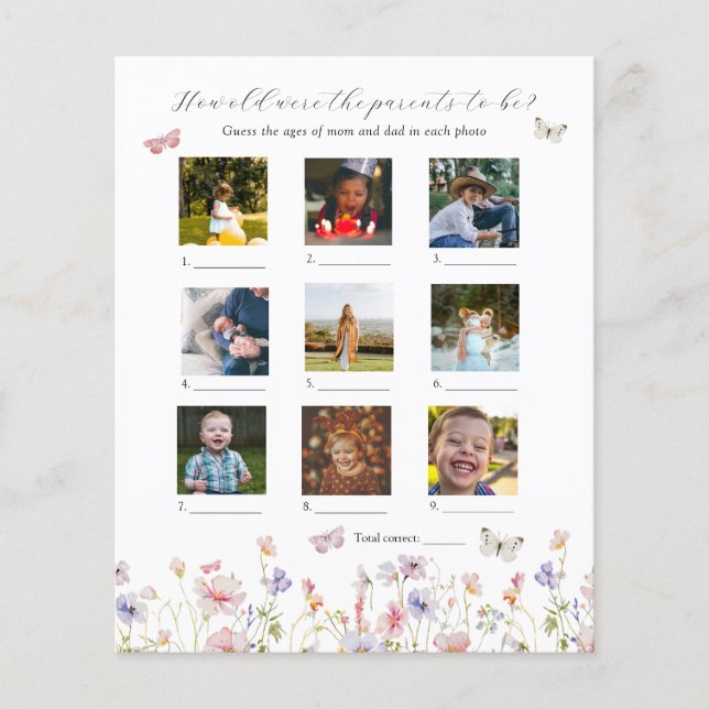 Quel Âge Avaient-Ils Baby shower Jeu (Devant)