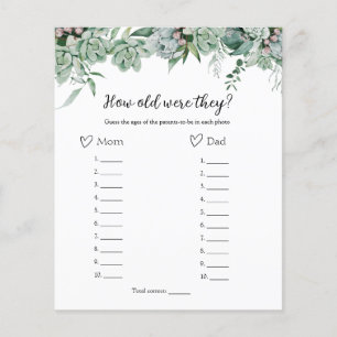 Quel Âge Avaient-Ils Baby shower Jeu