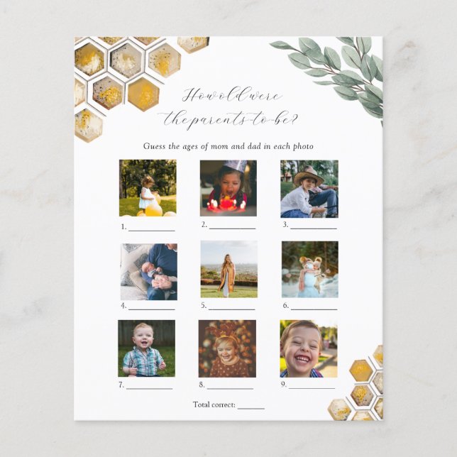 Quel Âge Avaient-Ils Baby shower Jeu (Devant)