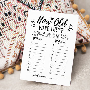 Quel âge avaient-ils Carte de Baby Shower ou Enter
