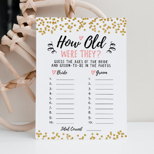 Quel âge avaient-ils Carte de Baby Shower ou Enter