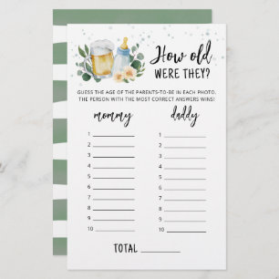 Quel âge avaient-ils Jeu Green Baby est en train d