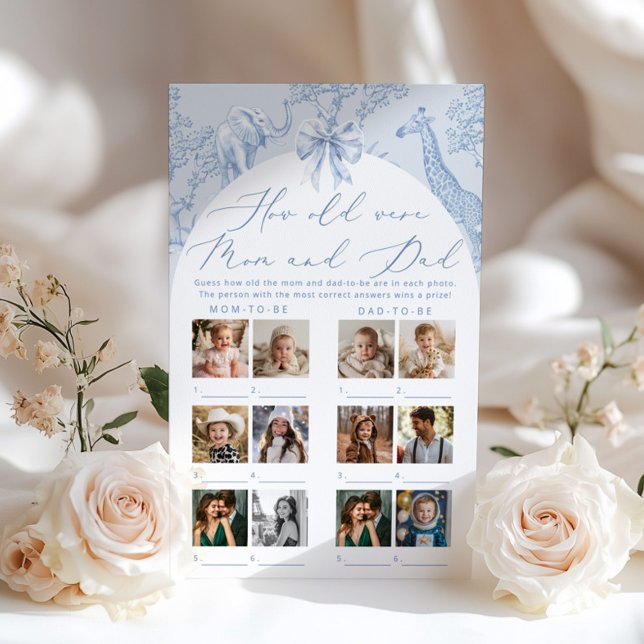 Quel âge avaient maman et papa Toile Baby shower j (Créateur téléchargé)