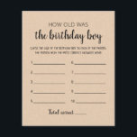 Quel âge avait Birthday boy Birthday Party<br><div class="desc">Achetez ce jeu et profitez d'une haute qualité Quel âge était Anniversaire garçon Jeu pour votre événement! Conception papier Kraft.</div>