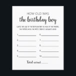 Quel âge avait Birthday boy Birthday Party<br><div class="desc">Achetez ce jeu et profitez d'une haute qualité Quel âge était Anniversaire garçon Jeu pour votre événement! Design noir et blanc.</div>
