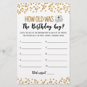 Quel âge avait Birthday boy Birthday Party