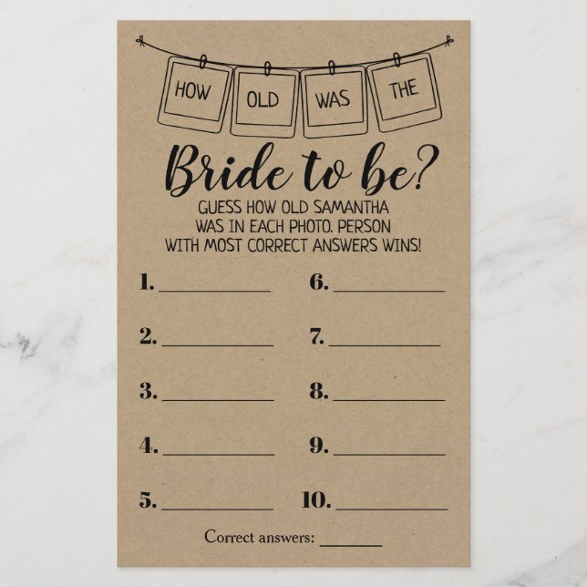 Quel âge avait Elle douche rustique jeu bilingue (Devant)