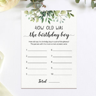 Quel âge avait la carte de jeu Birthday boy