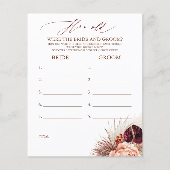 Quel Âge Avait La MARIÉE ET LE Jeu DE GROUPE (Devant)