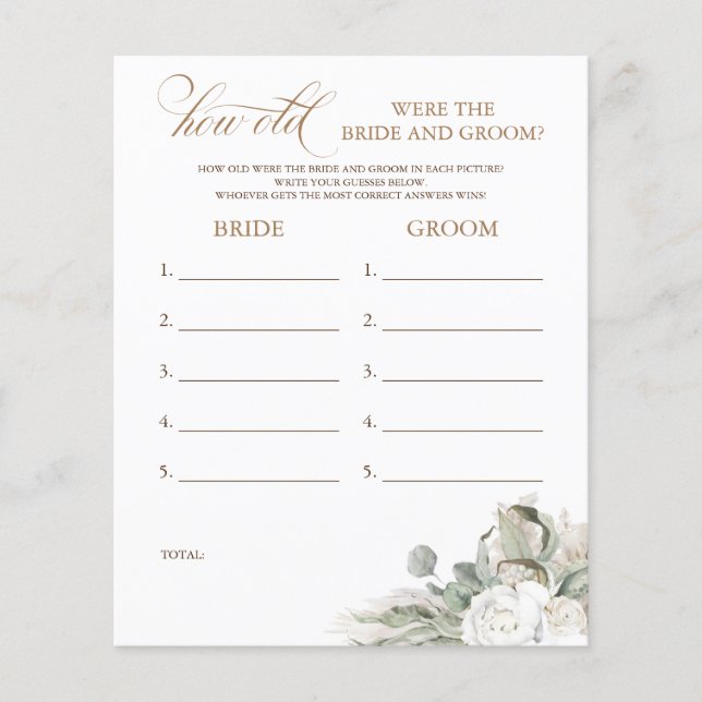 Quel Âge Avait La MARIÉE ET LE Jeu DE GROUPE (Devant)