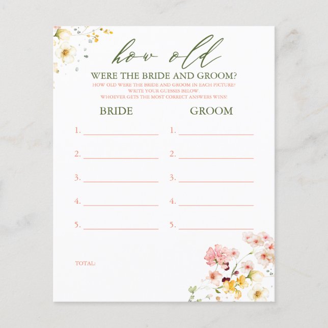 Quel Âge Avait La MARIÉE ET LE Jeu DE GROUPE (Devant)