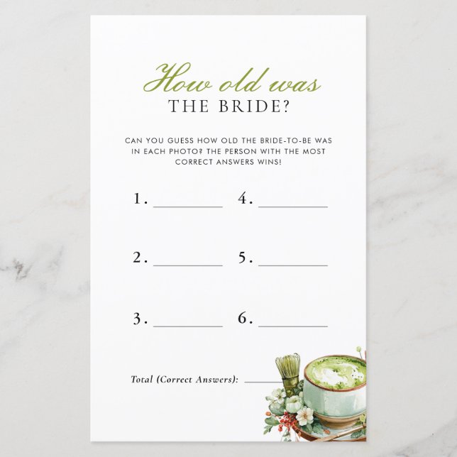 Quel âge avait la mariée Perfect Matcha Bridal Sho (Devant)