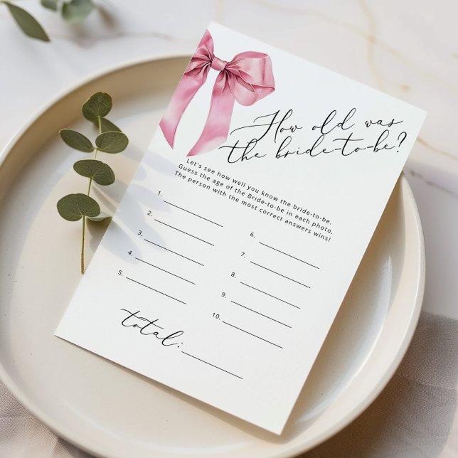 Quel âge avait la mariée Pink Bow élégant jeu (Créateur téléchargé)