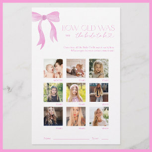 Quel Âge Avait La Mariée Pink Bow Fête des mariées