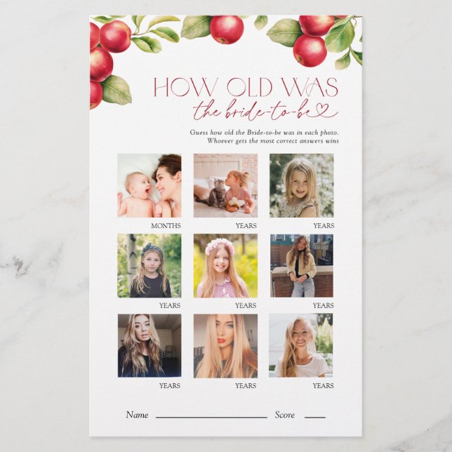 Quel Âge Avait Le Jeu De Fête des mariées De Pomme (Devant)