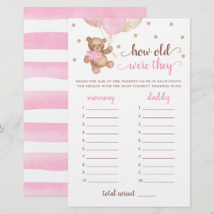 Quel Âge Ont-Ils Joué Baby shower Teddy Bear