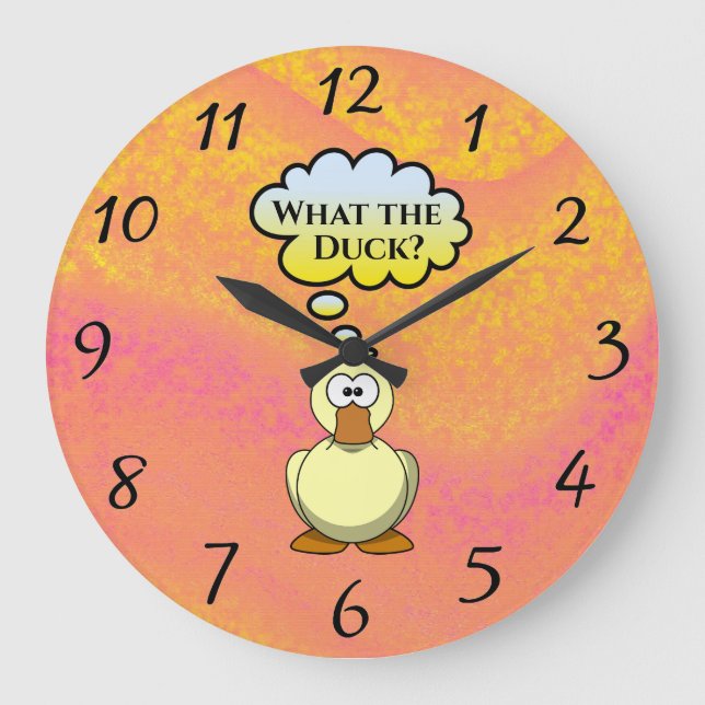 Quel canard ? Horloge murale (Recto)