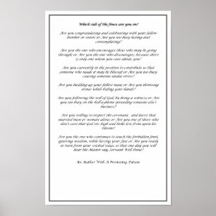 Quel côté de la clôture (noir et blanc) - Affiche 