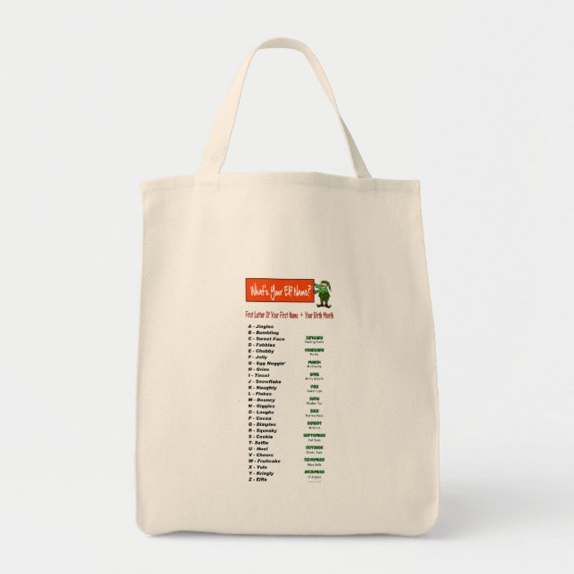Quel est votre nom d'elfe ? Sac d'alimentation Fou (Devant)