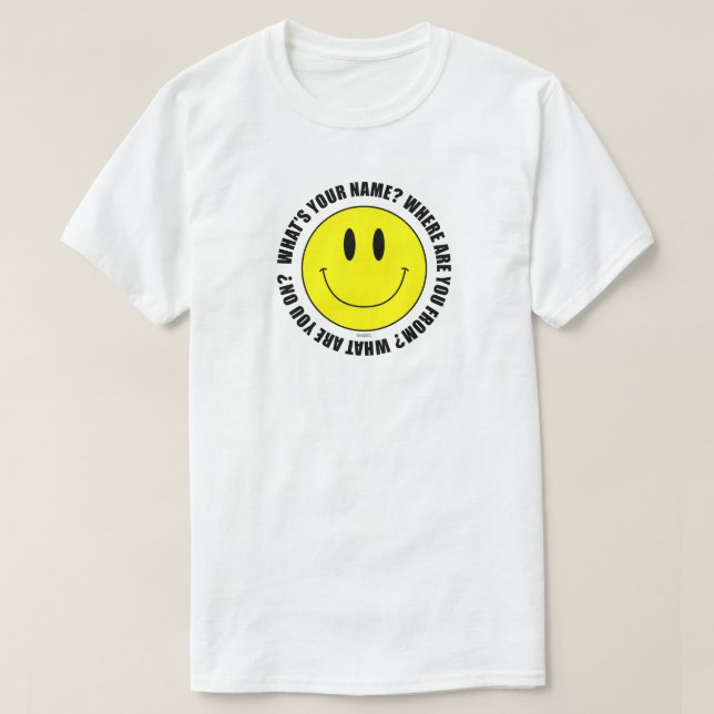Quel est votre nom ?... Smilie T-Shirt SUBTLE EDIT (Design devant)