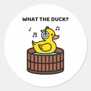 Quel Sticker rond Canard Pun