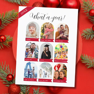 Quelle année, 9 cases Famille Carte postale collag