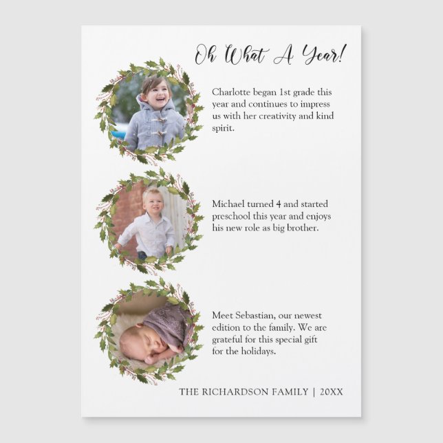 Quelle année de revue Photo Collage Carte de vacan (Devant)