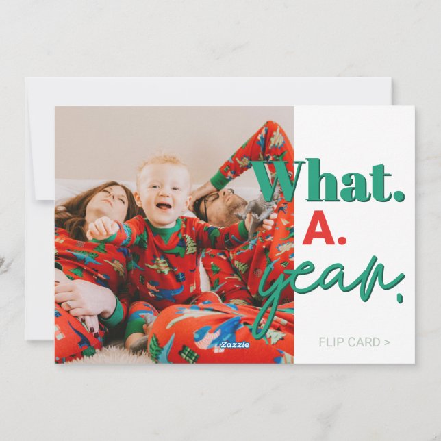 Quelle année Famille Noël Carte photo (Dos)