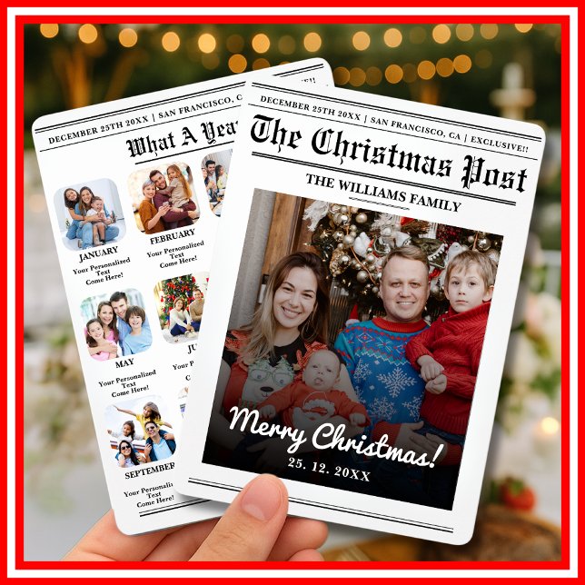 Quelle année sur une carte de Noël de journal (Créateur téléchargé)