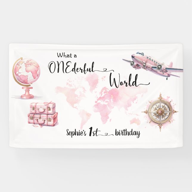 Quelle Bannière Onederful World Pink 1er anniversa (Horizontal)