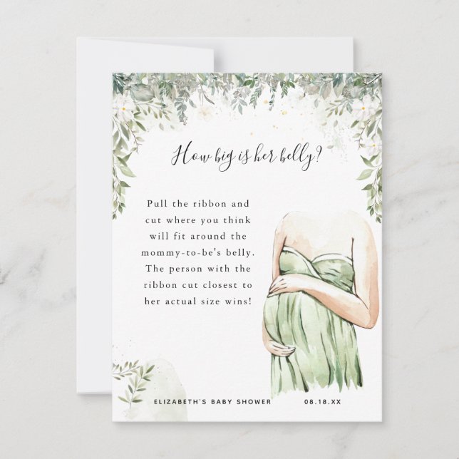 Quelle taille a son ventre ? | Jeu Baby shower (Devant)