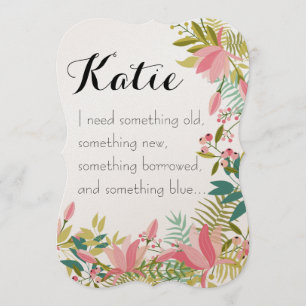 Quelque chose d'ancien Bridesmaid Faire-part de