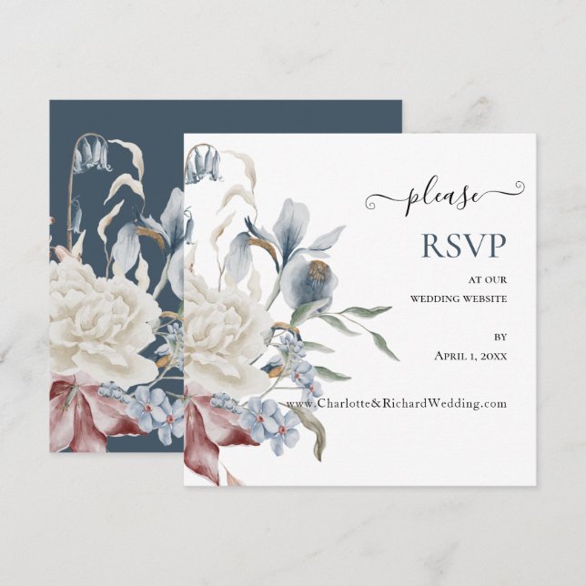 QUELQUE CHOSE DE BLEU, Site Mariage RSVP (Devant / Derrière)