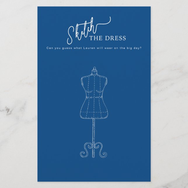 Quelque chose de bleu Sketch la robe Fête des mari (Devant)