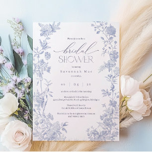 Quelque chose Invitation Fête des mariées Toile Bl