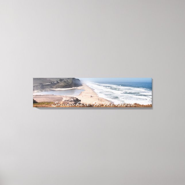 Quelque Part Sur La Plage De L'Art En Toile Étendu (Recto)