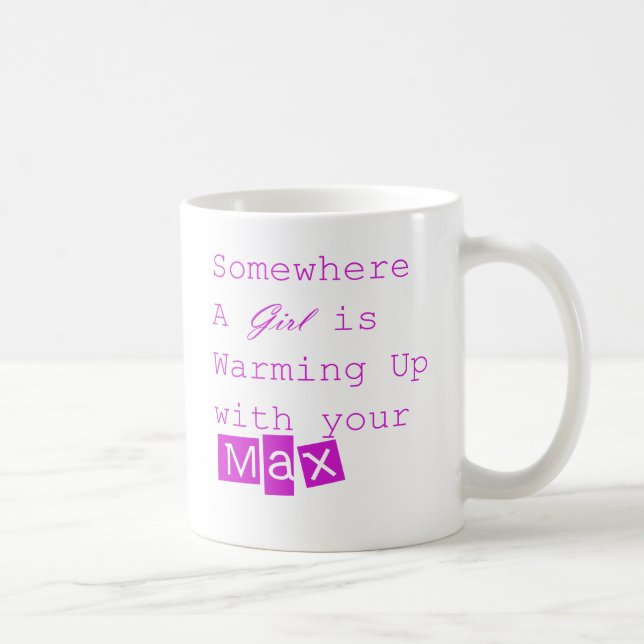 Quelque part une fille réchauffe avec votre tasse (Droite)