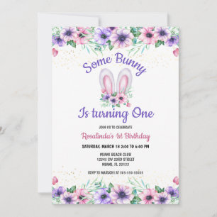 Quelques Bunny Editable Invitation Anniversaire