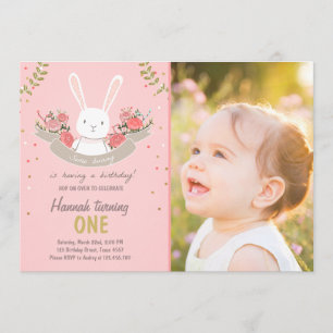 Quelques Bunny Pâques Printemps Invitation Anniver