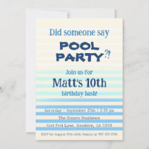 Quelqu'un a dit Fête au Piscine?! Invitation d'ann
