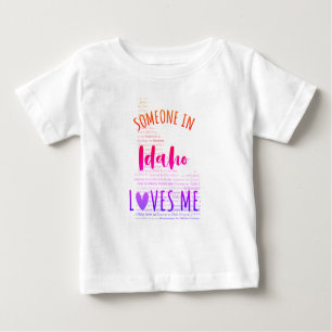 Quelqu'Un À Idaho M'Aime Carte T-shirt Bébé