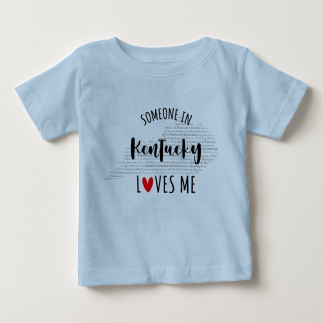 Quelqu'Un Au Kentucky M'Aime Carte T-shirt Bébé (Devant)