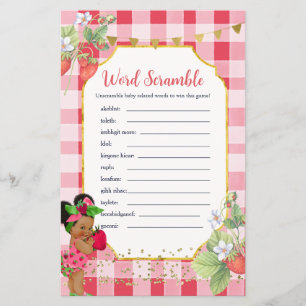 Quelqu'un Berry Sweet Strawberry Word Scramble Jeu