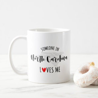 Quelqu'Un En Caroline Du Nord M'Aime Carte Mug Caf