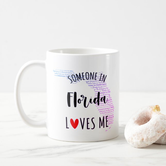 Quelqu'Un En Floride M'Aime Mapper La Mug De Café (Avec donut)
