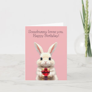 Quelqu'Un Vous Aime Drôle Carte De Voeux Lapin