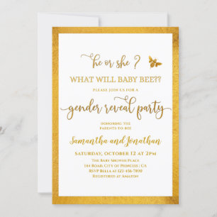 Qu'est-ce que Baby Bee Genre Révélera Invitation