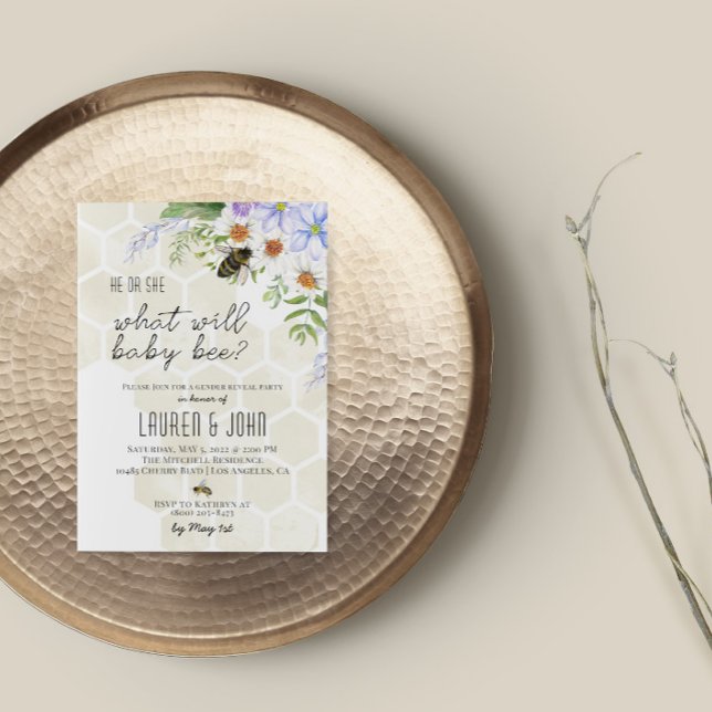 Qu'est-ce que Baby Bee Genre Révélera Invitation (Créateur téléchargé)